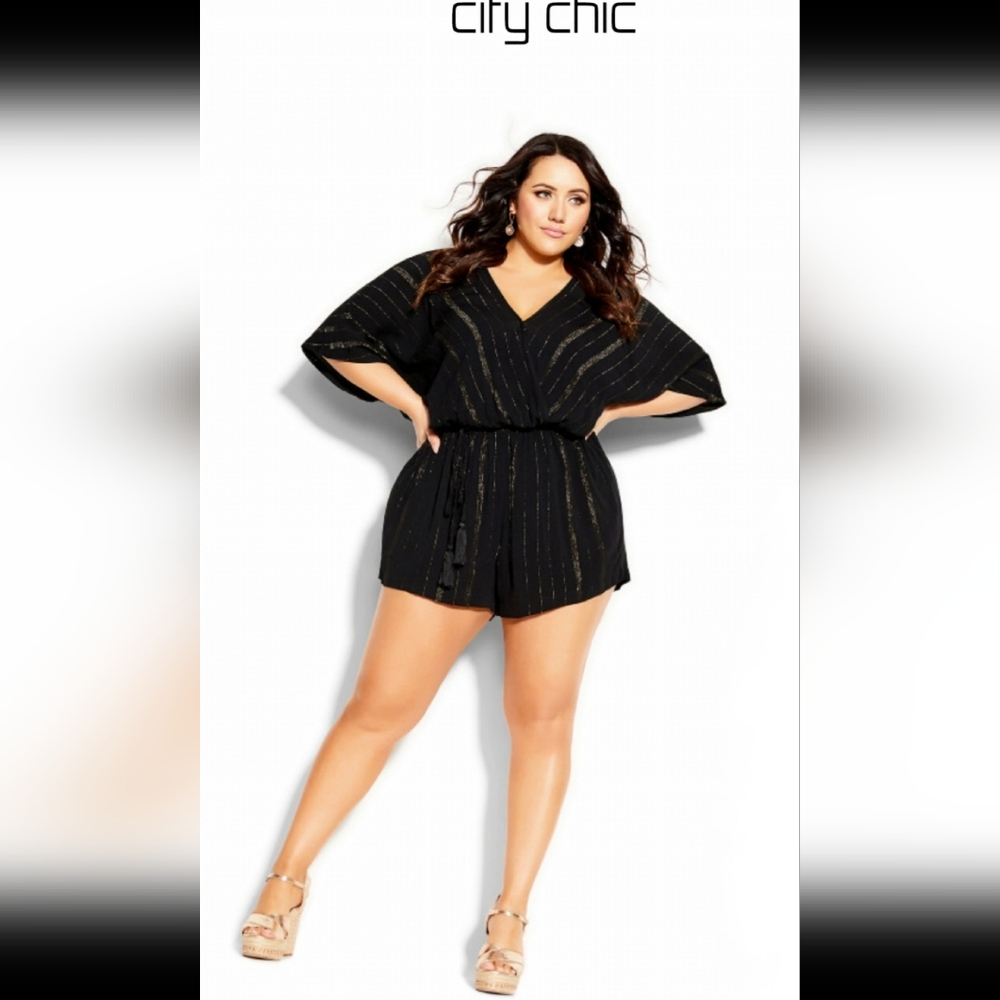 Metallic Playsuit City Chic